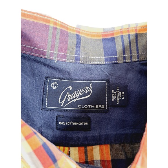 Grayers Clothiers Men's 100% Cotton Long-Sleeved Button-Up Shirt Large - Picture 7 of 7
